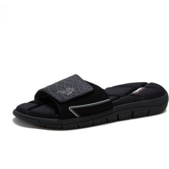 black memory foam sandals